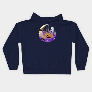 Halloween Crystal Pumpkin Kids Hoodie